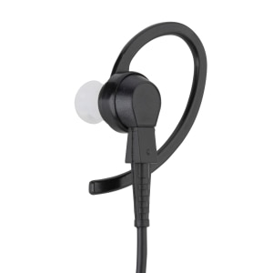 3-Wire Earpiece With Microphone and PTT, Black