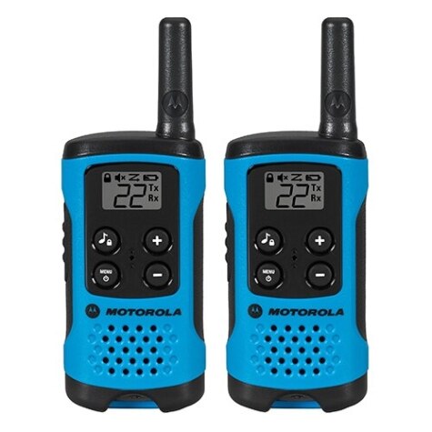 T100 Neon Blue Alkaline Two-Way Radios (Dual Pack)