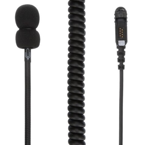 Heavy-Duty, Over-the-Head Headset With Noise-Canceling Boom Microphone