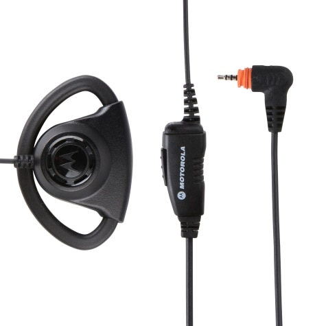 Adjustable D-Style Earpiece With In-Line Microphone and PTT