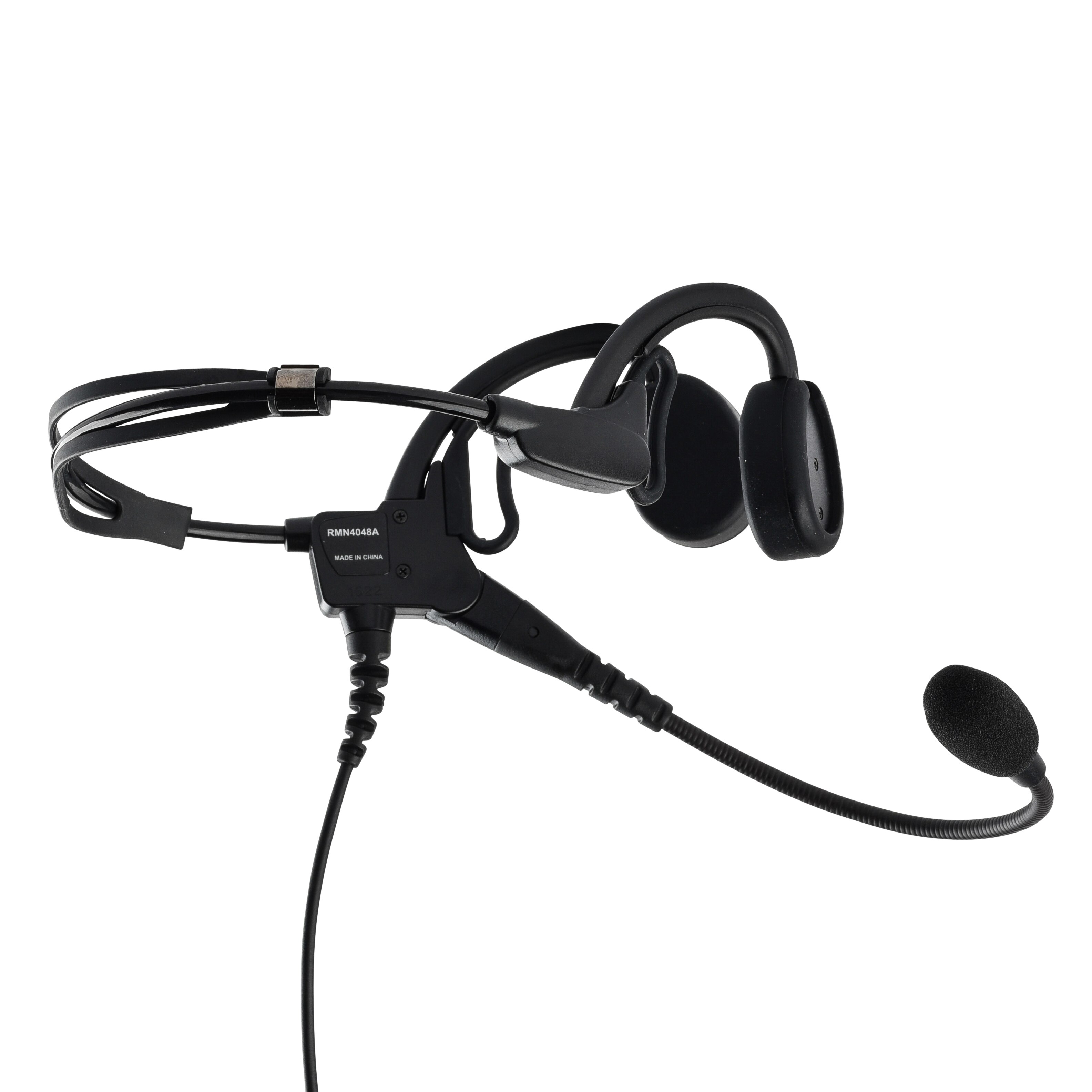Motorola RMN4048A Temple Transducer Headset With Noise-cancelling Mic for sale online 