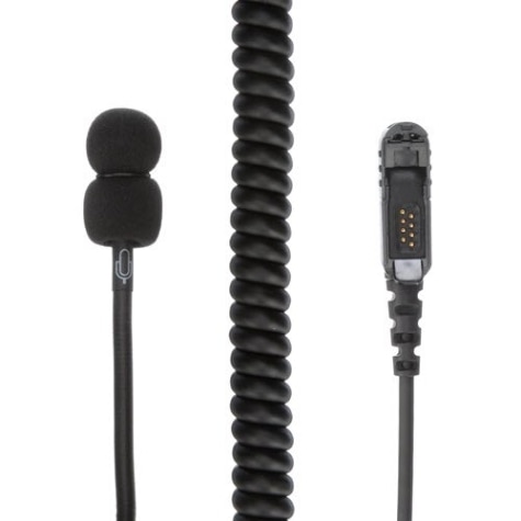Heavy-Duty, Behind-the-Head Headset With Noise-Canceling Boom Microphone